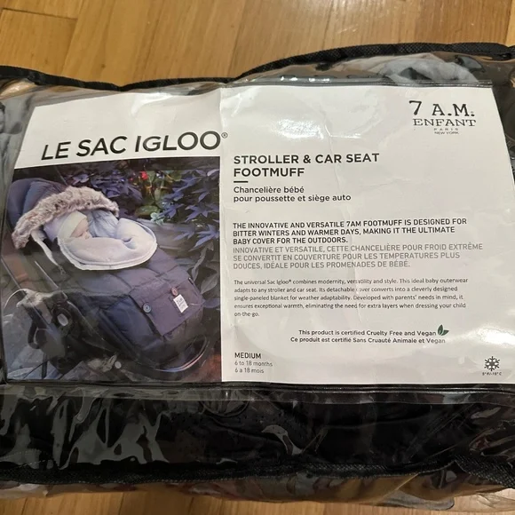 7AM enfant le sac igloo foot muff 6-18 month size - Picture 3 of 9